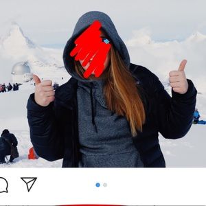 GREY LULULEMON HOODIE//PLUS REUSABLE BAG